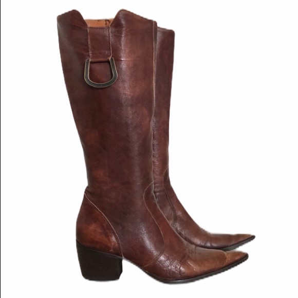 La Scarpa Shoes - La Scarpa Brown Leather Pointed Toe Boots Size 7